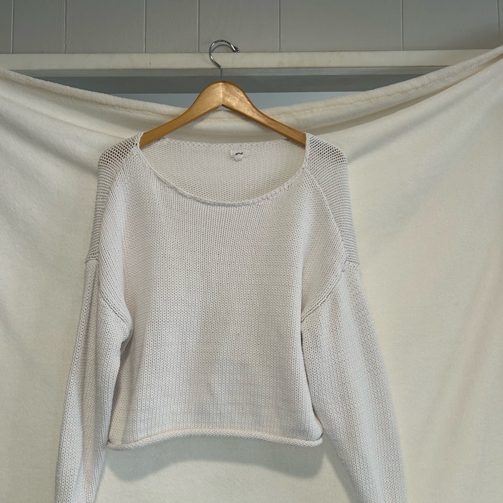White Knit Aerie Sweater